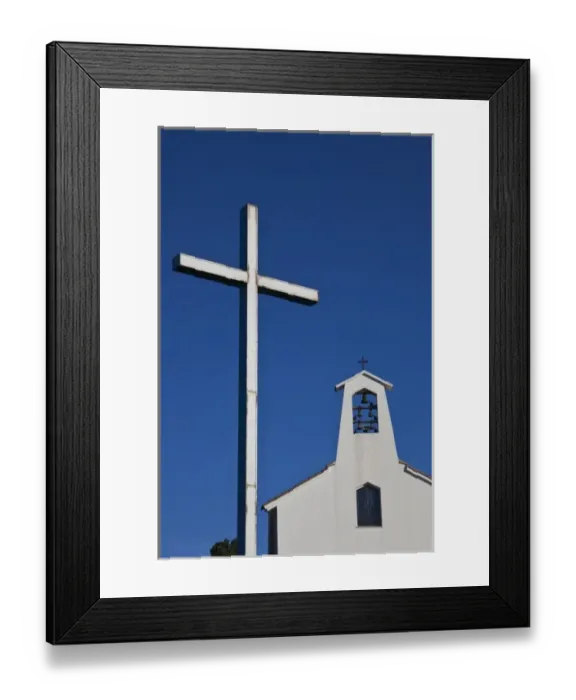 Framed Print : Italy, Sardinia, Iglesias. Nostra Signora del Buon Camino church, bell tower and cross Framed Print : Italy, Sardinia, Iglesias. Nostra Signora del Buon Camino church, bell tower and cross