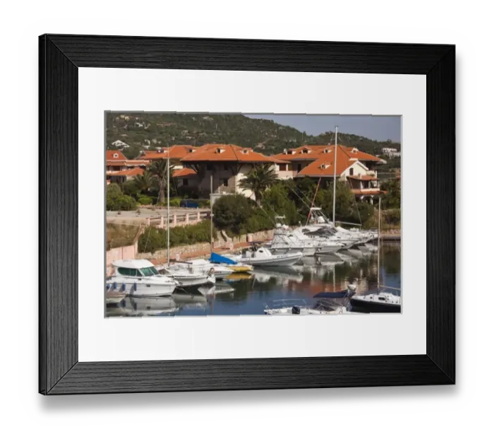 Framed Print : Italy, Sardinia, Porto Rotondo. Yacht harbor Framed Print : Italy, Sardinia, Porto Rotondo. Yacht harbor