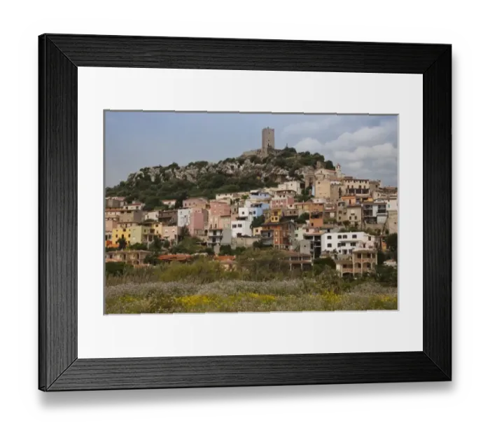 Framed Print : Italy, Sardinia, Posada. Medieval hill town Framed Print : Italy, Sardinia, Posada. Medieval hill town
