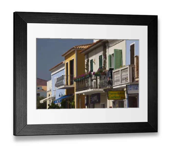 Framed Print : Italy, Sardinia, Santa Teresa Gallura. Via Sanna shops Framed Print : Italy, Sardinia, Santa Teresa Gallura. Via Sanna shops