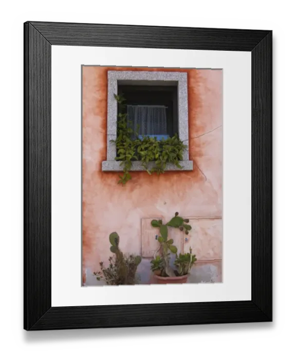 Framed Print : Italy, Sardinia, Santa Teresa Gallura. Window detail Framed Print : Italy, Sardinia, Santa Teresa Gallura. Window detail