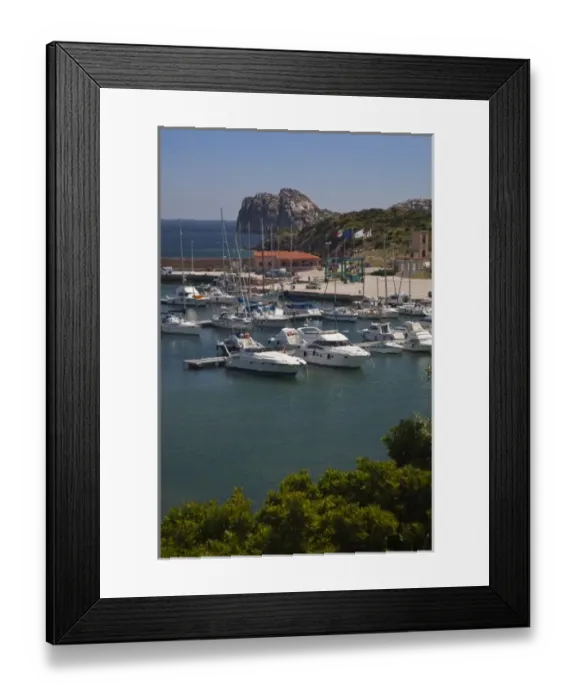 Framed Print : Italy, Sardinia, Teulada. Porto di Teulada yacht marina Framed Print : Italy, Sardinia, Teulada. Porto di Teulada yacht marina