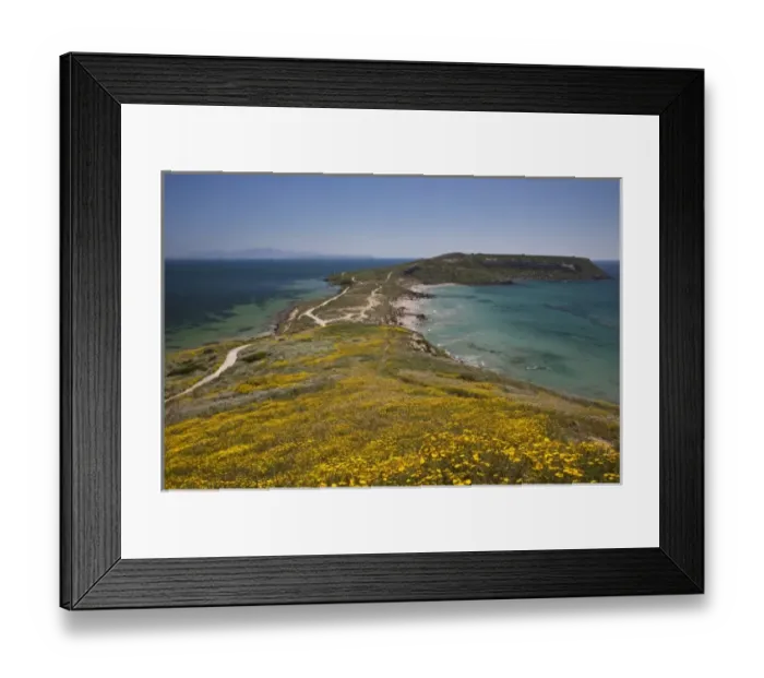 Framed Print : Italy, Sardinia, Tharros. View from the Spanish tower