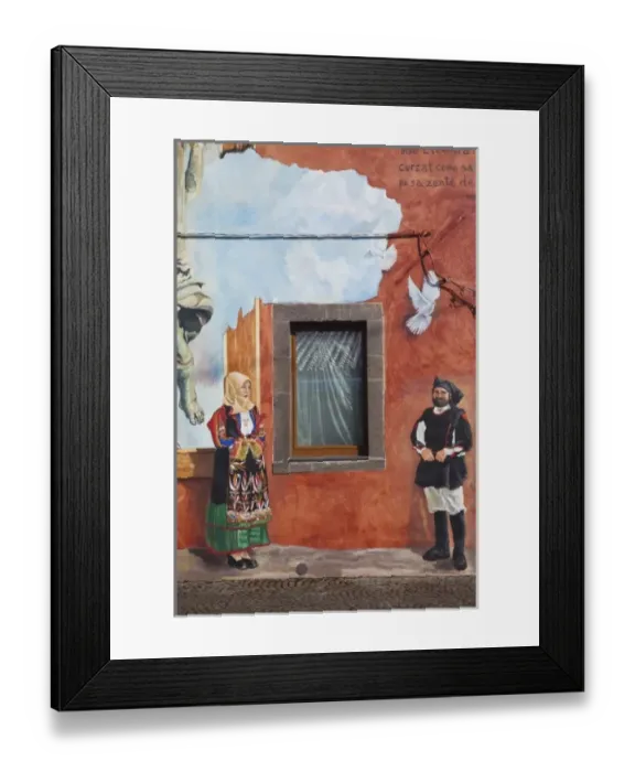 Framed Print : Italy, Sardinia, Tinnura. Mural detail Framed Print : Italy, Sardinia, Tinnura. Mural detail
