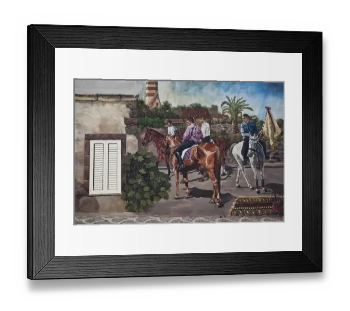 Framed Print : Italy, Sardinia, Tinnura. Mural on the side of a house Framed Print : Italy, Sardinia, Tinnura. Mural on the side of a house
