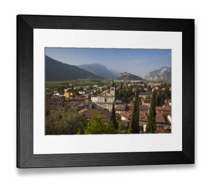Framed Print : Italy, Trento Province, Arco. Collegiata church, morning