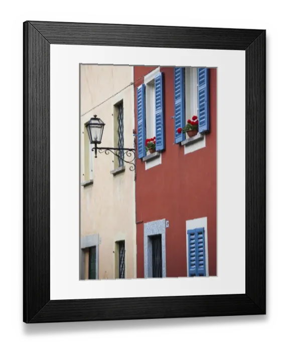 Framed Print : Italy, Verbano-Cusio-Ossola Province, Cannobio. Building detail Framed Print : Italy, Verbano-Cusio-Ossola Province, Cannobio. Building detail