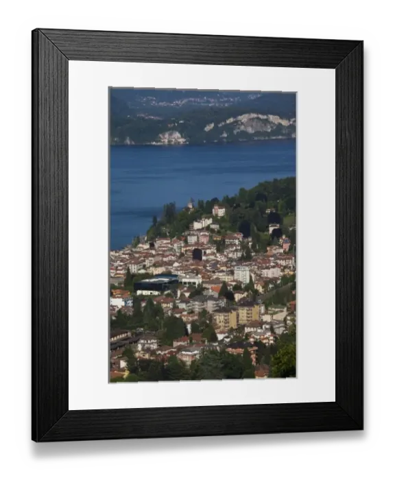 Framed Print : Italy, Verbano-Cusio-Ossola Province, Stresa. High angle town view Framed Print : Italy, Verbano-Cusio-Ossola Province, Stresa. High angle town view