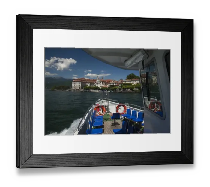 Framed Print : Italy, Verbano-Cusio-Ossola Province, Stresa. Isola Bella from lake ferry Framed Print : Italy, Verbano-Cusio-Ossola Province, Stresa. Isola Bella from lake ferry