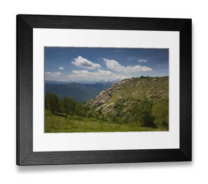 Framed Print : Italy, Verbano-Cusio-Ossola Province, Stresa. Landscape from Mount Mottarone, el