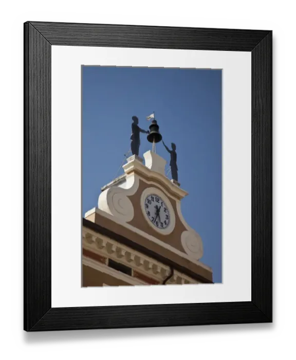 Framed Print : Italy, Verona Province, Bardolino. Clock tower detail Framed Print : Italy, Verona Province, Bardolino. Clock tower detail