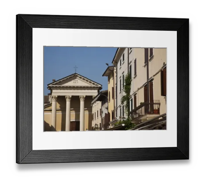 Framed Print : Italy, Verona Province, Bardolino. Old town