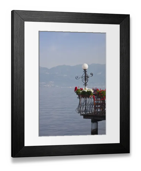 Framed Print : Italy, Verona Province, Torri del Benaco. Lakeside promenade detail Framed Print : Italy, Verona Province, Torri del Benaco. Lakeside promenade detail
