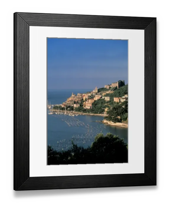 Framed Print : Italy, Liguria, Riviera Di Levante, Porto Venere. Town view, morning Framed Print : Italy, Liguria, Riviera Di Levante, Porto Venere. Town view, morning