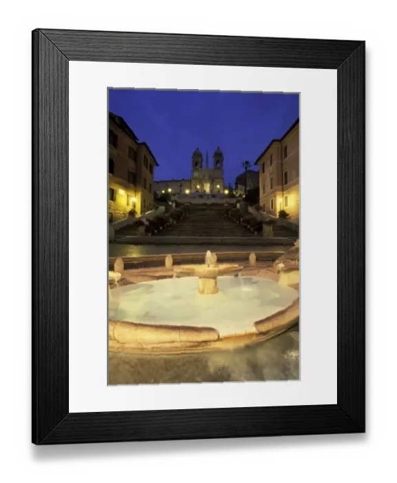 Framed Print : Italy, Rome. View of Spanish Steps, Piazza di Spagna Framed Print : Italy, Rome. View of Spanish Steps, Piazza di Spagna
