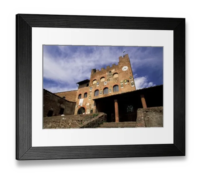 Framed Print : Italy, Tuscany, Certaldo. Medieval hill town, town hall Framed Print : Italy, Tuscany, Certaldo. Medieval hill town, town hall