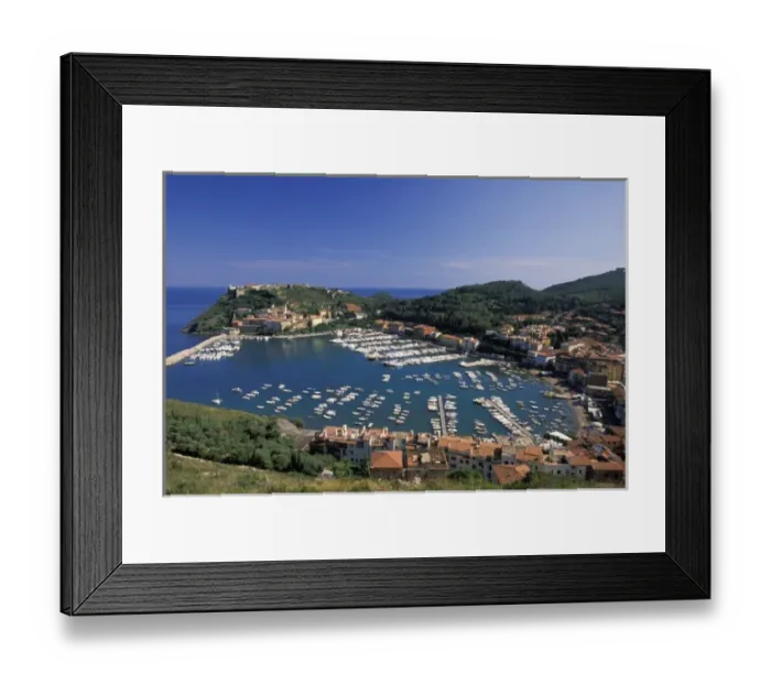 Framed Print : Italy, Tuscany, Promontorio dell Argentario, Porto Ercole. Town view Framed Print : Italy, Tuscany, Promontorio dell Argentario, Porto Ercole. Town view