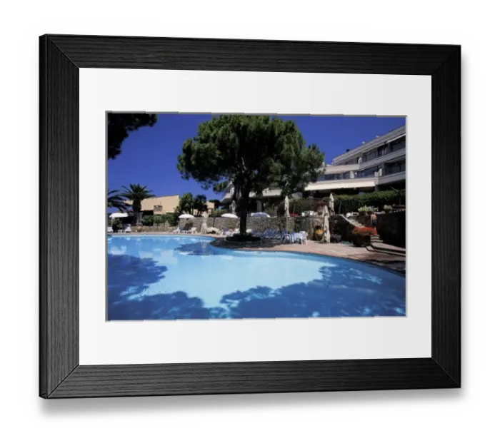 Framed Print : Italy, Tuscany, Punta Ala. Poolside view at Tuscan coastal resort Framed Print : Italy, Tuscany, Punta Ala. Poolside view at Tuscan coastal resort