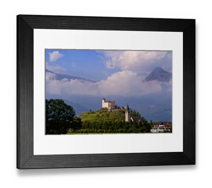 Framed Print : Gutenberg Castle on top of mountain in small remote country of Leichtenstein Framed Print : Gutenberg Castle on top of mountain in small remote country of Leichtenstein