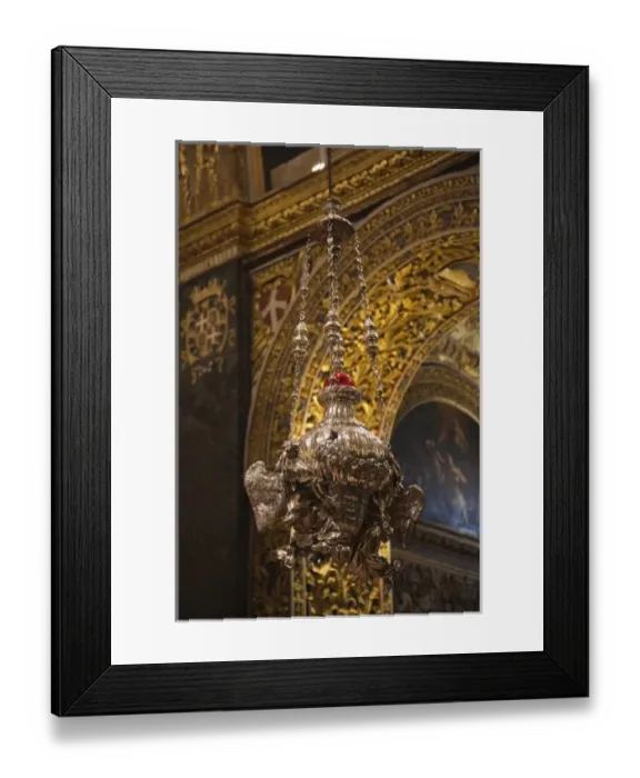 Framed Print : Malta, Valletta, St. Johns Co-Cathedral, interior, votive candle Framed Print : Malta, Valletta, St. Johns Co-Cathedral, interior, votive candle