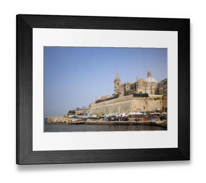 Framed Print : Malta, Valletta, St. Pauls Anglican Cathedral, Marsamxett Harbor Framed Print : Malta, Valletta, St. Pauls Anglican Cathedral, Marsamxett Harbor