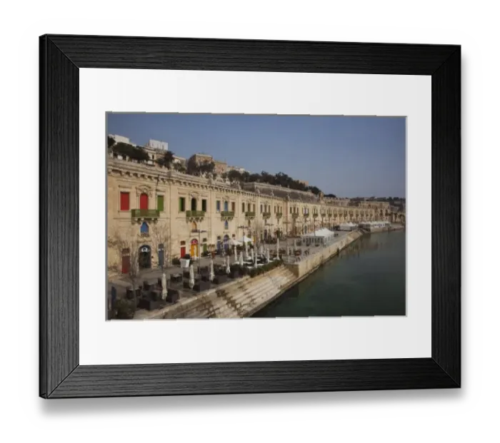 Framed Print : Malta, Valletta, Floriana, buildings at Pinto Wharf