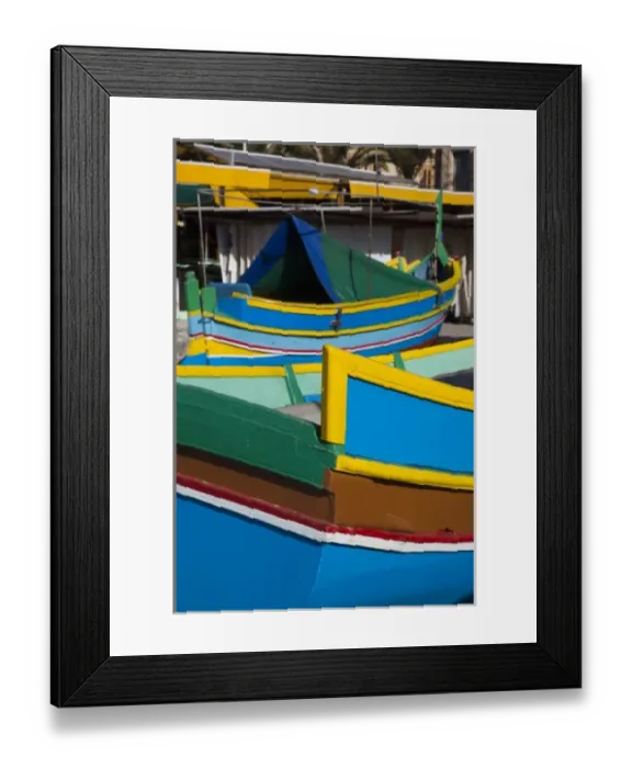 Framed Print : Malta, Southeast, Marsaxlokk, harbor and traditional Luzzu fishing boats Framed Print : Malta, Southeast, Marsaxlokk, harbor and traditional Luzzu fishing boats