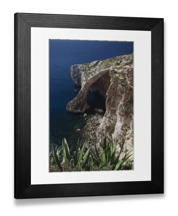 Framed Print : Malta, Southeast, Wied iz-Zurrieq, Blue Grotto rock formation Framed Print : Malta, Southeast, Wied iz-Zurrieq, Blue Grotto rock formation