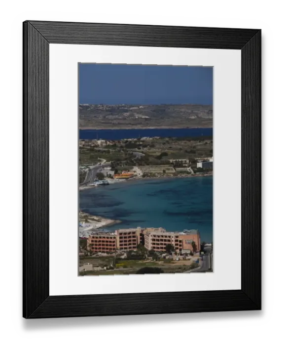 Framed Print : Malta, Northwest Malta, Mellieha, Mellieha Bay view Framed Print : Malta, Northwest Malta, Mellieha, Mellieha Bay view