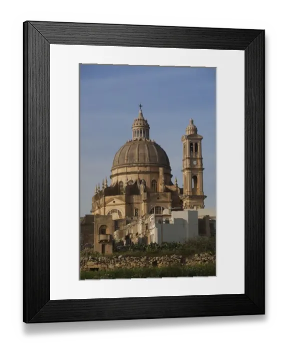 Framed Print : Malta, Gozo Island, Xewkija, Rotunda Church