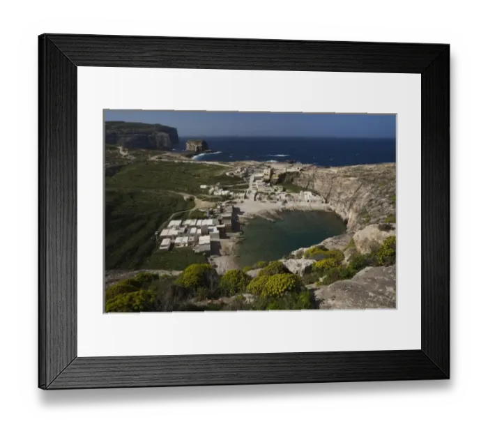 Framed Print : Malta, Gozo Island, Dwejra, elevated view of the Inland Sea Framed Print : Malta, Gozo Island, Dwejra, elevated view of the Inland Sea