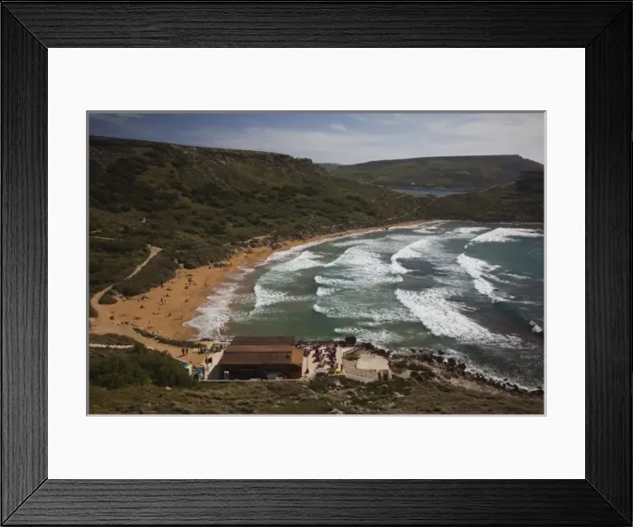 Framed Print : Malta, Northwest Malta, Ghajn Tuffieha Bay Beach Framed Print : Malta, Northwest Malta, Ghajn Tuffieha Bay Beach