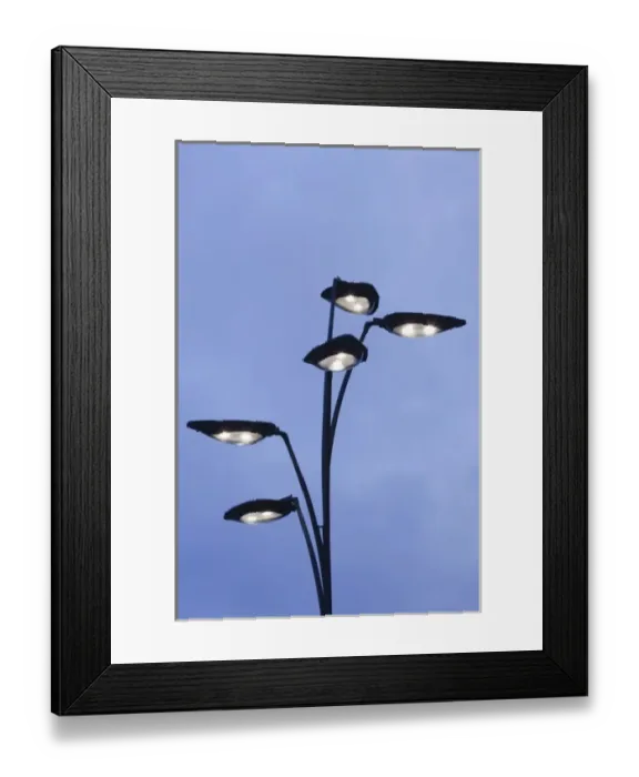 Framed Print : Malta, Valletta, St. Georges Square, streetlights