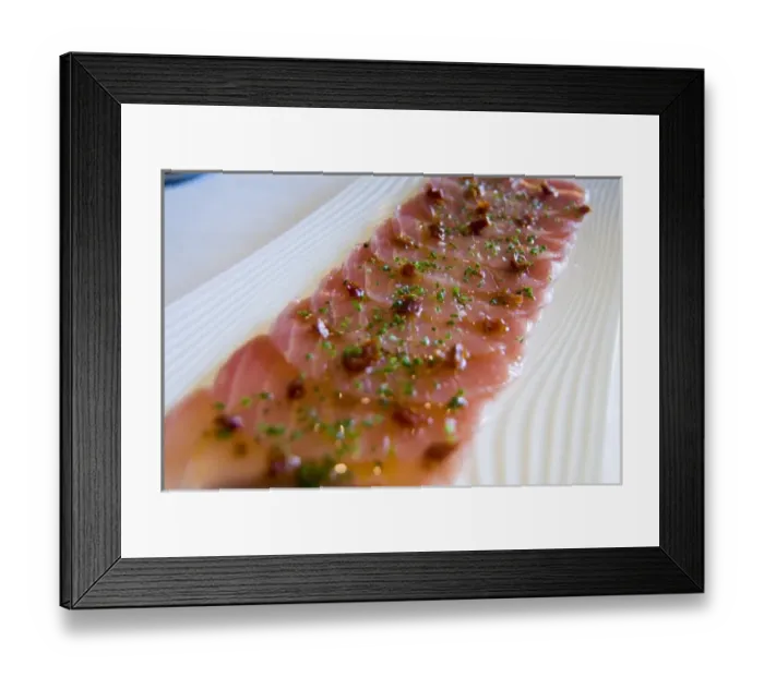 Framed Print : Principality of Monaco, hotel Metropol, Robuchon restaurant, Dish of salmon Framed Print : Principality of Monaco, hotel Metropol, Robuchon restaurant, Dish of salmon