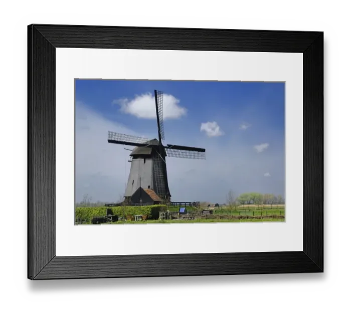 Framed Print : Windmill near Volendam, Netherlands, Holland