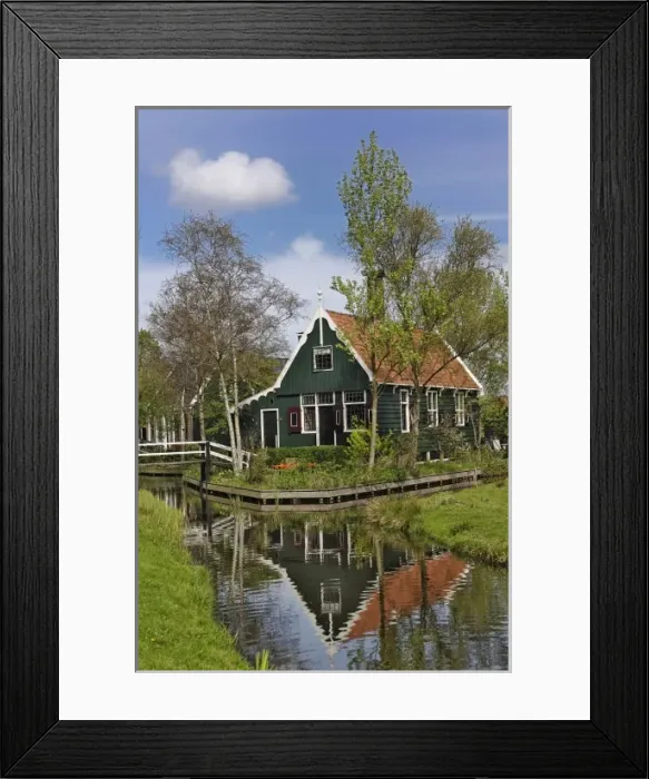 Framed Print : Classic Dutch homes, Zaanse Schans, Holland, Netherlands Framed Print : Classic Dutch homes, Zaanse Schans, Holland, Netherlands