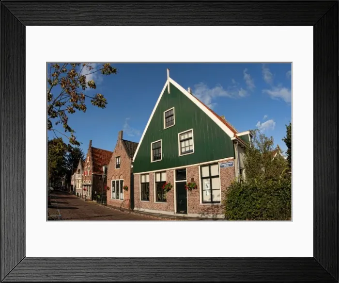Framed Print : Homes in the small town of Edam, the Netherlands Framed Print : Homes in the small town of Edam, the Netherlands