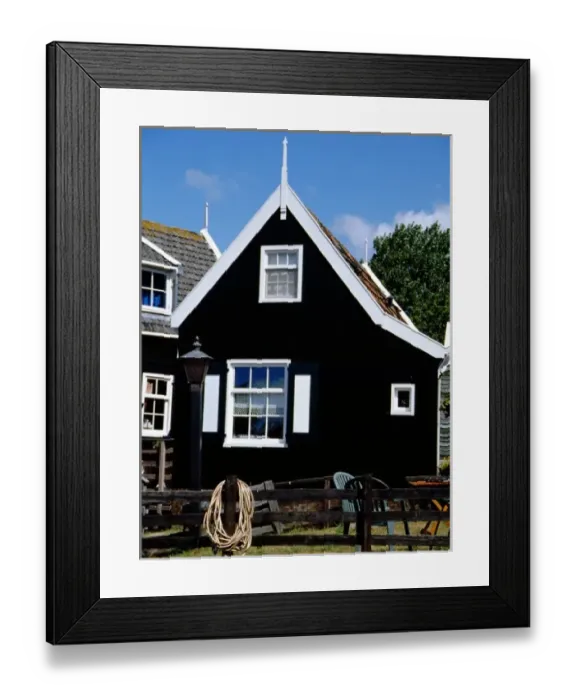 Framed Print : Europe, The Netherlands (aka Holland), Amsterdam, Marken. Typical 17th-century gabled