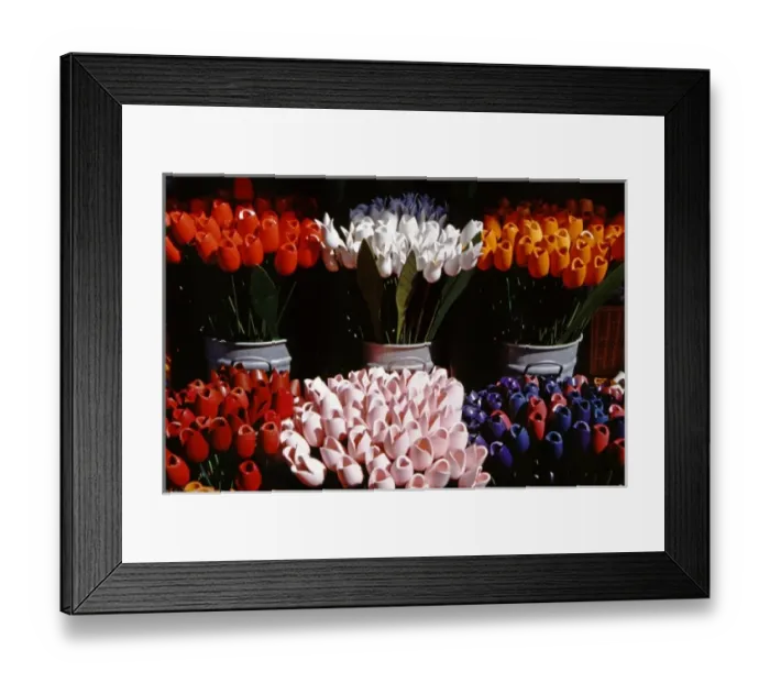 Framed Print : Europe, The Netherlands (aka Holland), Amsterdam. Wooden tulips for sale