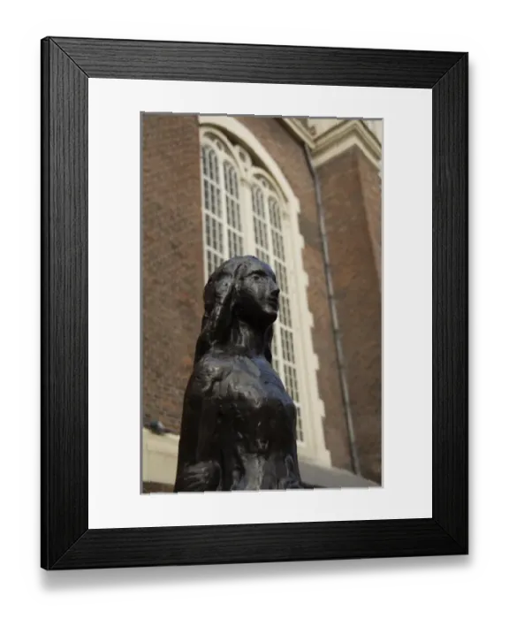 Framed Print : The Netherlands (aka Holland), Amsterdam. Anne Frank House & Museum. Statue of Anne Framed Print : The Netherlands (aka Holland), Amsterdam. Anne Frank House & Museum. Statue of Anne