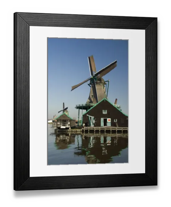 Framed Print : Europe, The Netherlands (aka Holland), Zaandam. Zaanse Schans, historic open air