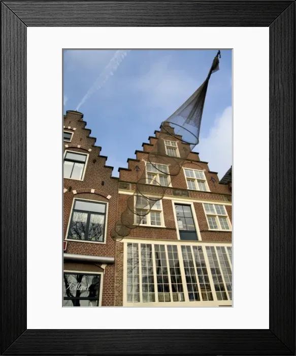Framed Print : Europe, The Netherlands (aka Holland), West Friesland, Hoorn. Fish trap hanging above Framed Print : Europe, The Netherlands (aka Holland), West Friesland, Hoorn. Fish trap hanging above