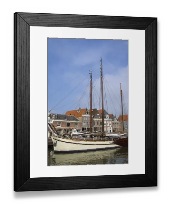 Framed Print : Europe, The Netherlands (aka Holland), Hoorn. Historic Hoorn Harbor