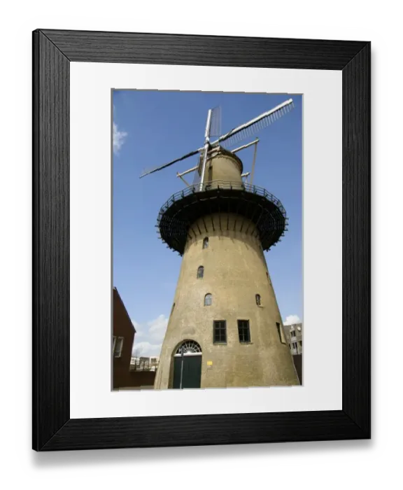 Framed Print : Netherlands (aka Holland), Dordrecht. Oldest town in Holland. Historic windmill, Fietsroutenetwerk Framed Print : Netherlands (aka Holland), Dordrecht. Oldest town in Holland. Historic windmill, Fietsroutenetwerk