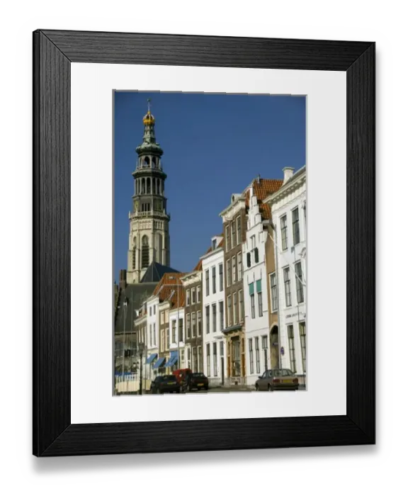 Framed Print : Europe, The Netherlands (aka Holland), Zeeland, Middelburg. 300 foot tall Lange Jan Framed Print : Europe, The Netherlands (aka Holland), Zeeland, Middelburg. 300 foot tall Lange Jan
