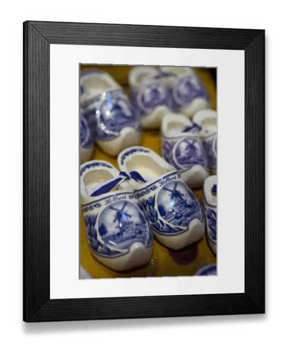 Framed Print : Netherlands (aka Holland), Zaandam. Zaanse Schans, Wooden Shoe Museum, store selling