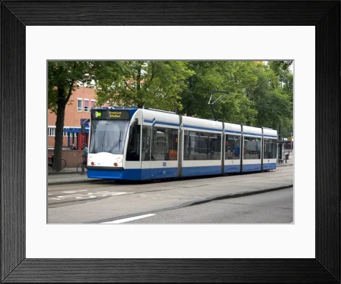 Framed Print : Amsterdam tram line, Amsterdam, Netherlands