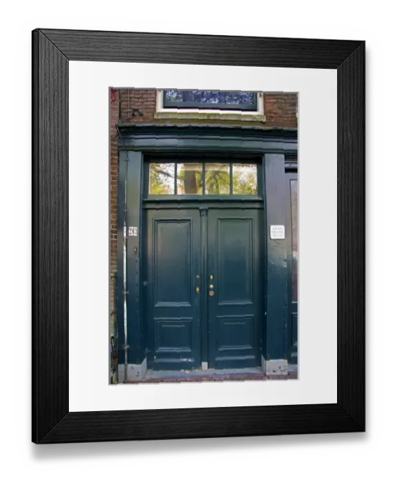 Framed Print : Front door of the Anne Frank House in Amsterdam, Netherlands