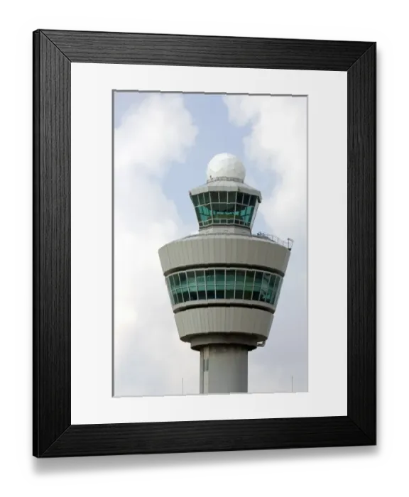 Framed Print : Air traffic control tower at Schiphol Airport in Amsterdam, Netherlands Framed Print : Air traffic control tower at Schiphol Airport in Amsterdam, Netherlands