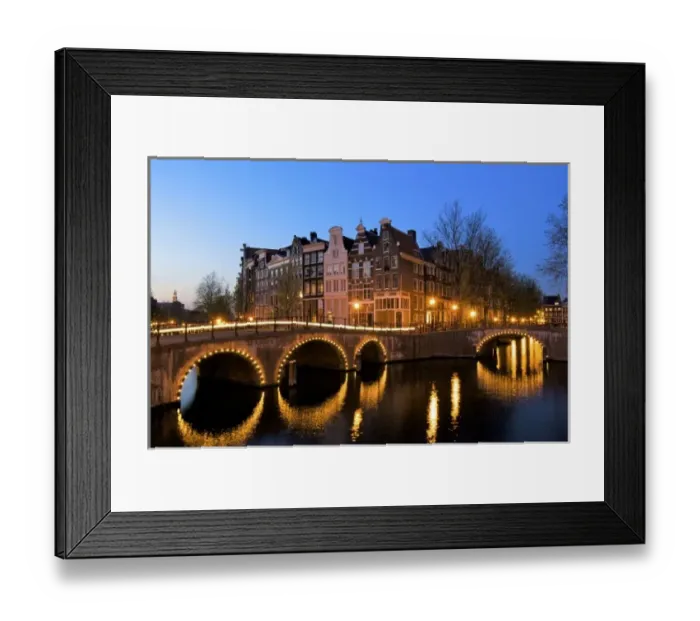Framed Print : Europe, Netherlands, Holland, Amsterdam, Sunset along the Keisersgracht canal Framed Print : Europe, Netherlands, Holland, Amsterdam, Sunset along the Keisersgracht canal